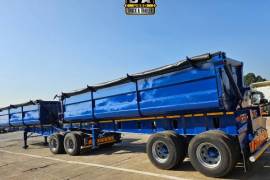 Top Trailer, Twin Bin 40 Cube Tipper, Side Tipper Link Trailer, New, 2014