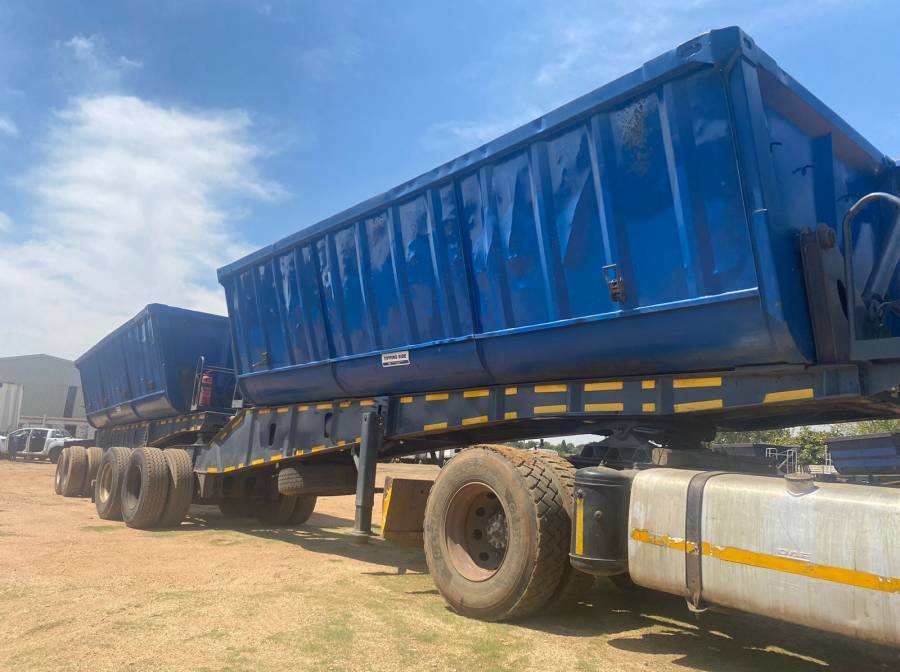 Afrit, 2 Axle Inter-Link Side, Side Tipper Link Trailer, Used, 2012