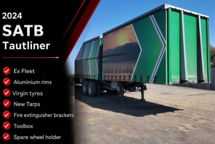 SA Truck Bodies, Tautliner Air Suspension, Tautliner Trailer, Used, 2024