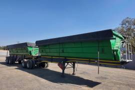 SA Truck Bodies, Flatdeck, Side Tipper Link Trailer, Used, 2023