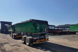 SA Truck Bodies, Flatdeck, Side Tipper Link Trailer, Used, 2023