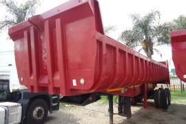 Henred, Copelyn 18 Cube, End Tipper Trailer, Used, 1990